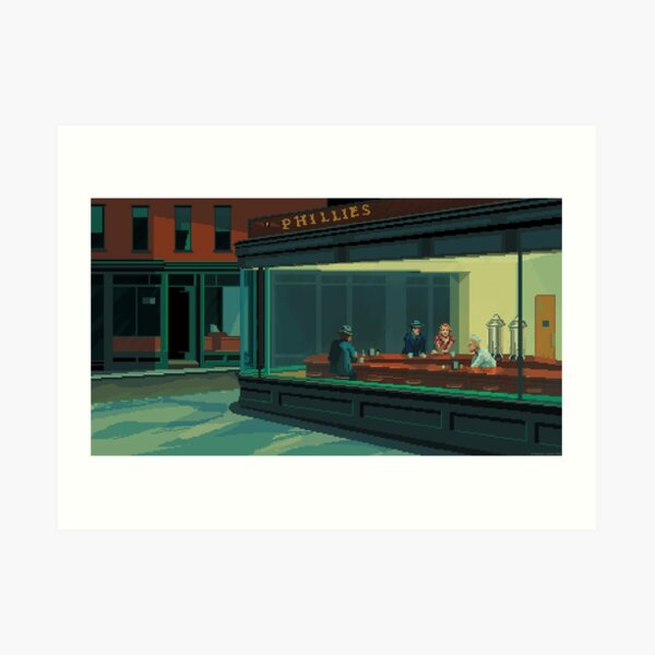 Nighthawks: un tributo a los píxeles Lámina artística