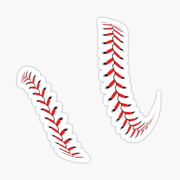 Clipart of Black and White Dodgers Baseball Text over Stitches