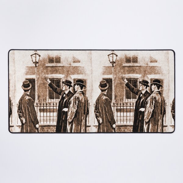 Sherlock Holmes Six Napoleons Lamp post Desk Mat