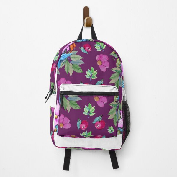 Item preview, Cosmos Flower and Cherry pattern inburgunndy designed and sold by ElenaAdamArt.