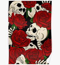 Skull and Roses Poster
