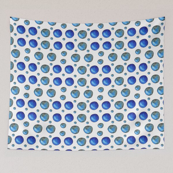 Item preview, Cosmos Circles blue pattern, polka dots designed and sold by ElenaAdamArt.