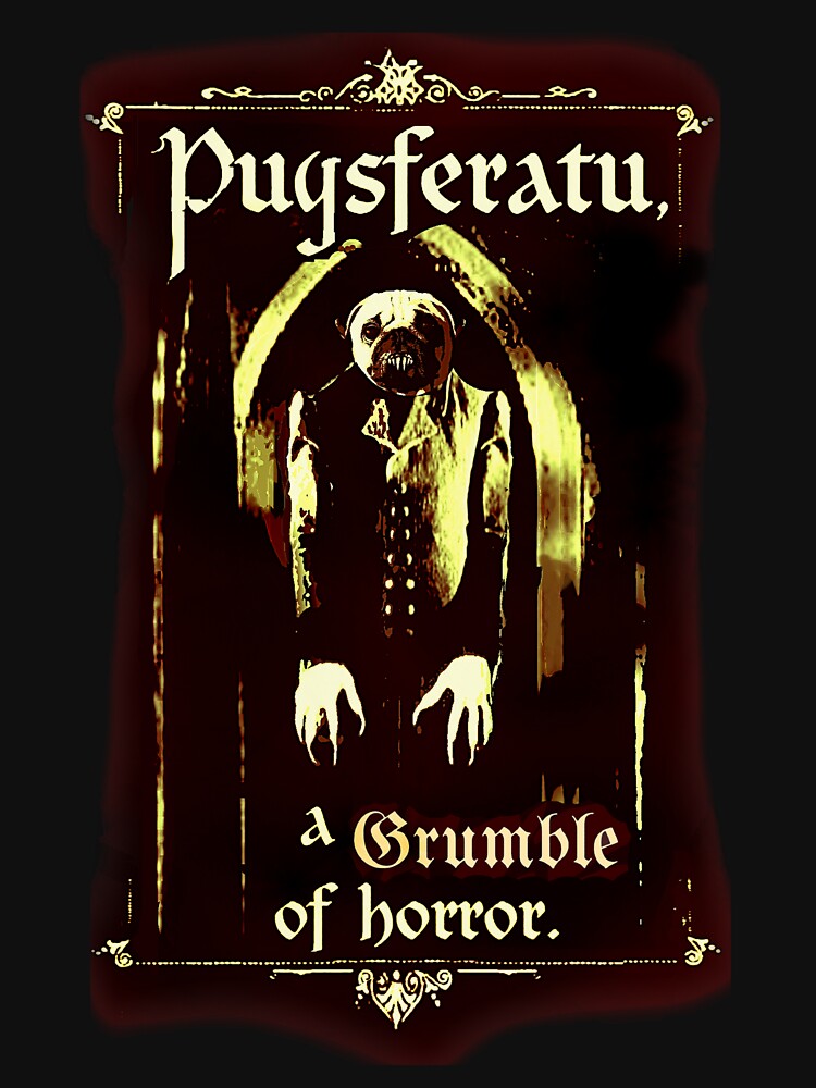 Thumbnail 7 of 7, Classic T-Shirt, Pugsferatu: A Grumble of Horror designed and sold by MoriVond.