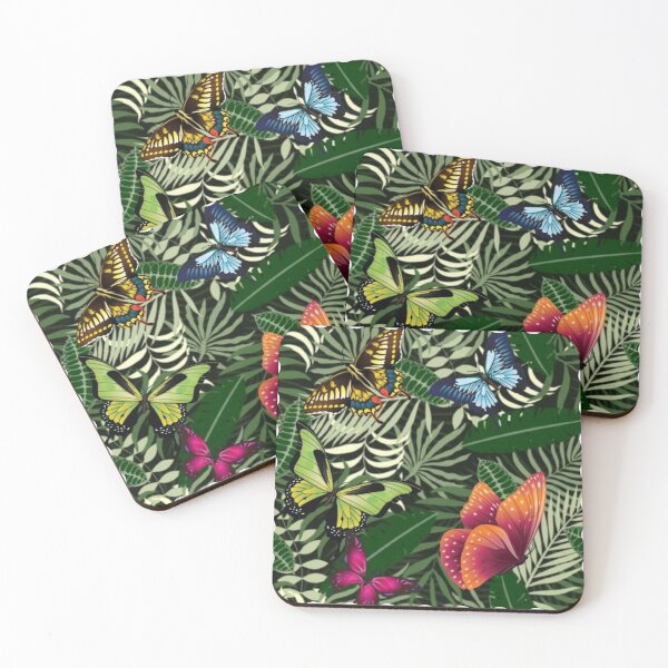 Item preview, Jungle night flowers and butterflies designed and sold by SKMAXX.