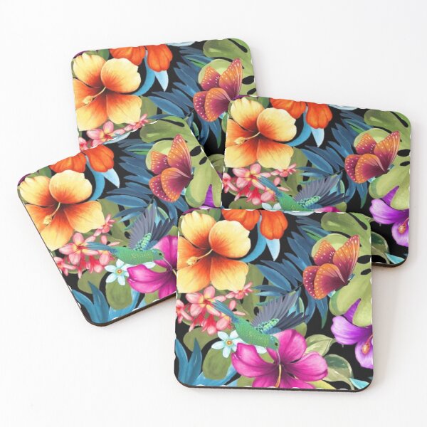 Item preview, Jungle night flowers and butterflies designed and sold by SKMAXX.