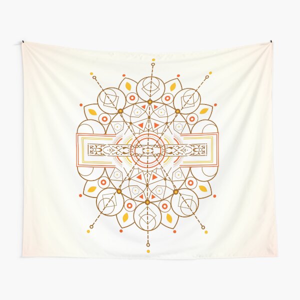 Karmic Light Code - Mother Nature's Call (Golden Light Background) Tapestry