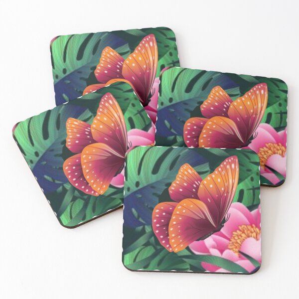 Item preview, Jungle night flowers and butterflies designed and sold by SKMAXX.