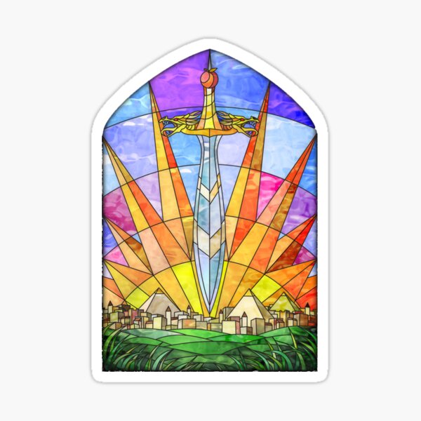 The Stained Glass Unquiet Sword Sticker
