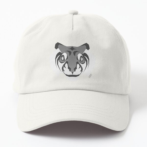 Tiger Face Grayscale Dad Hat