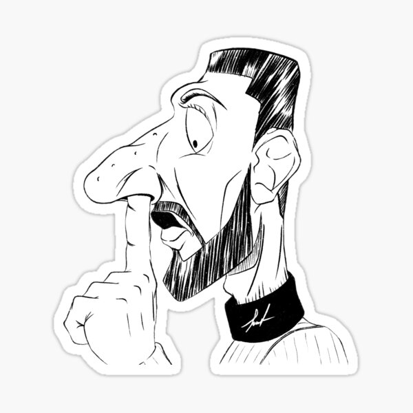 Funny Booger Nose Picker Drawing' Sticker