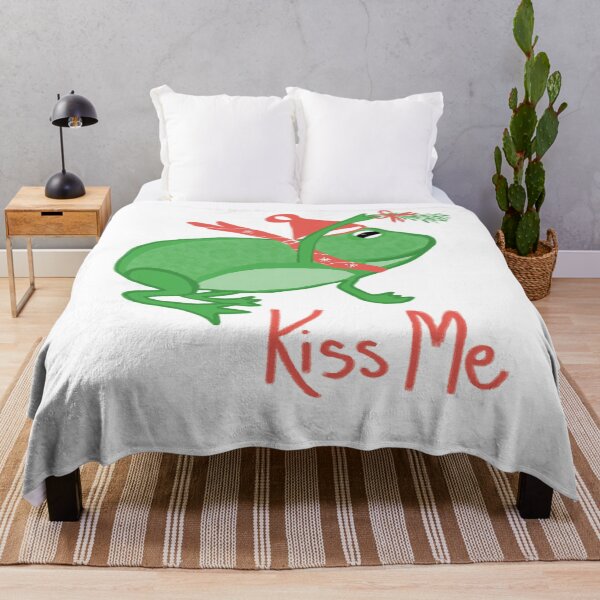 Item preview, Kiss Me Under the Mistletoe | Christmas Frog Kiss designed and sold by fairytalearrrt.