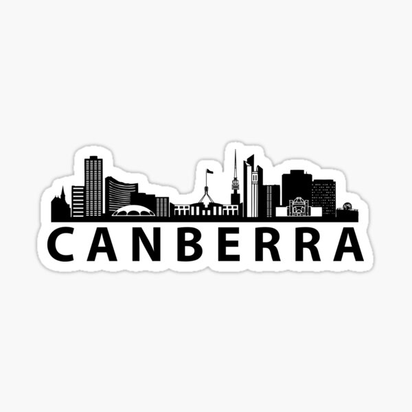 Canberra City Skyline Sticker