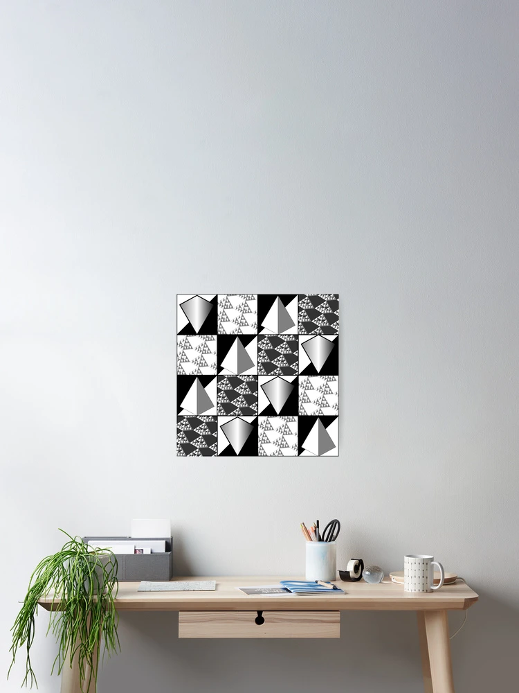 Thumbnail 2 of 3, Poster, Geometric triangular Pattern designed and sold by Nigel Designs.