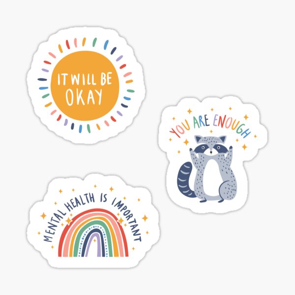 Item preview, Mental Health Awareness Sticker Pack 13 designed and sold by Nodirama.