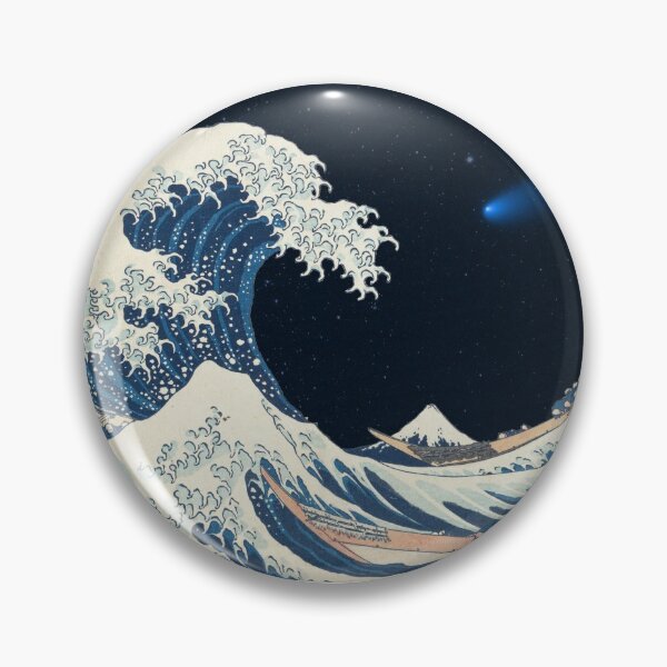 Item preview, The Great Wave off Kanagawa with Blue Comet designed and sold by evibes.