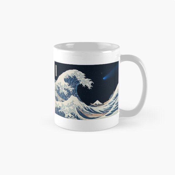 Item preview, The Great Wave off Kanagawa with Blue Comet designed and sold by evibes.