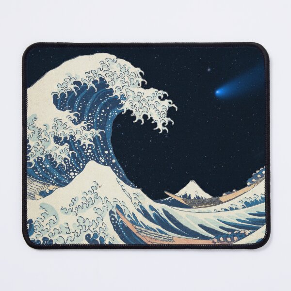 Item preview, The Great Wave off Kanagawa with Blue Comet designed and sold by evibes.