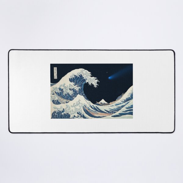 Item preview, The Great Wave off Kanagawa with Blue Comet designed and sold by evibes.