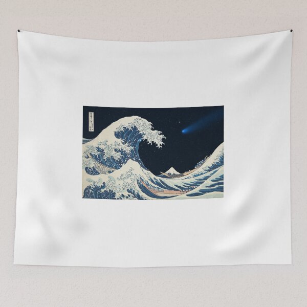 Item preview, The Great Wave off Kanagawa with Blue Comet designed and sold by evibes.
