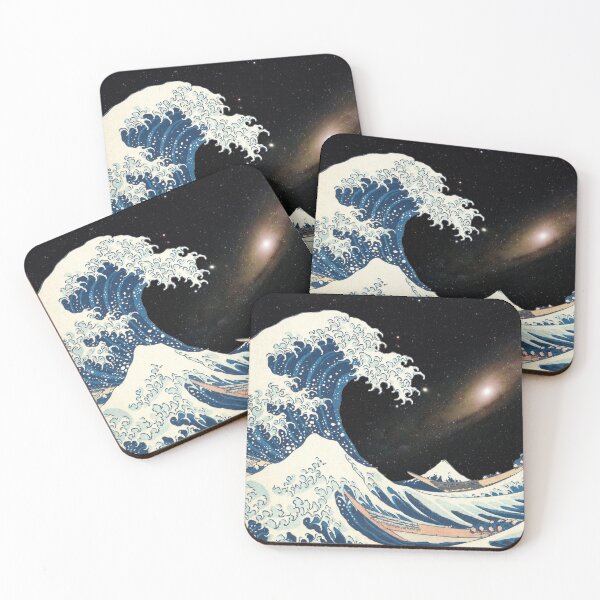 Item preview, The Great Wave off Kanagawa with the Andromeda Galaxy designed and sold by evibes.