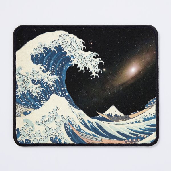 Item preview, The Great Wave off Kanagawa with the Andromeda Galaxy designed and sold by evibes.