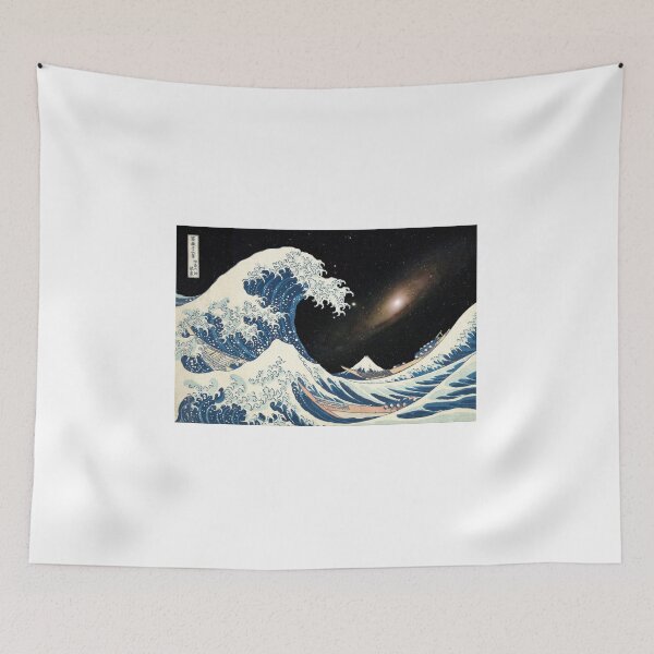 Item preview, The Great Wave off Kanagawa with the Andromeda Galaxy designed and sold by evibes.
