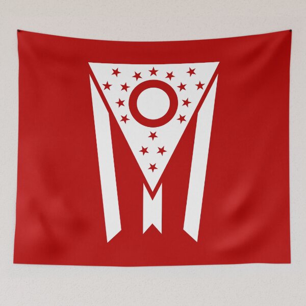 Item preview, Minimalist State of Ohio Flag - White designed and sold by paxtonrembis.