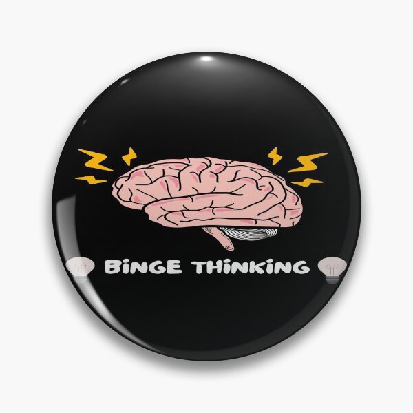 Item preview, Binge Thinking Brain Lightning Light Bulb designed and sold by Write-to-Rebel.