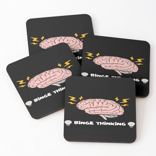 Item preview, Binge Thinking Brain Lightning Light Bulb designed and sold by Write-to-Rebel.