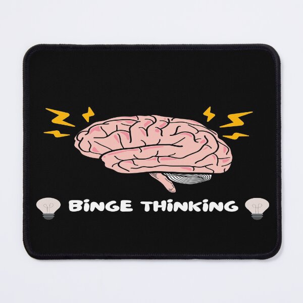 Item preview, Binge Thinking Brain Lightning Light Bulb designed and sold by Write-to-Rebel.