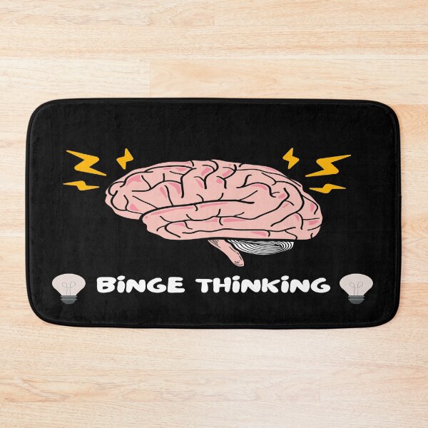 Item preview, Binge Thinking Brain Lightning Light Bulb designed and sold by Write-to-Rebel.