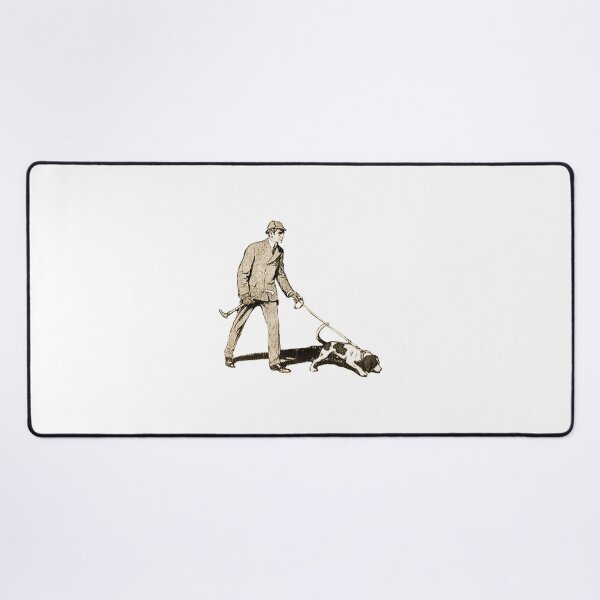 Sherlock Holmes and Pompey by Frederic Dorr Steele Desk Mat