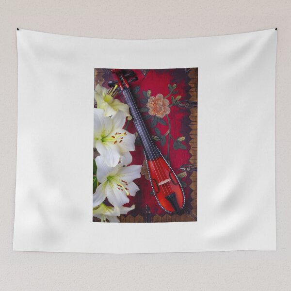Item preview, Pocket Violin With White Lillies Still Life designed and sold by Garry Gay.
