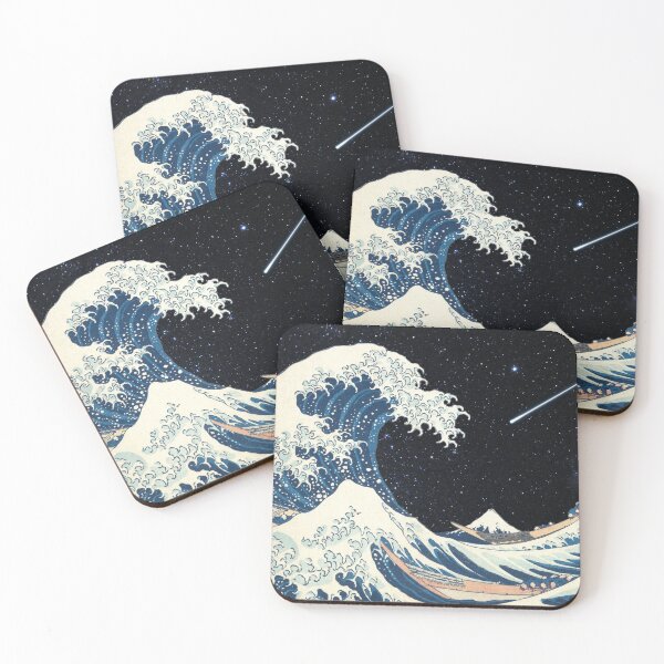 Item preview, The Great Wave off Kanagawa with Falling Star designed and sold by evibes.