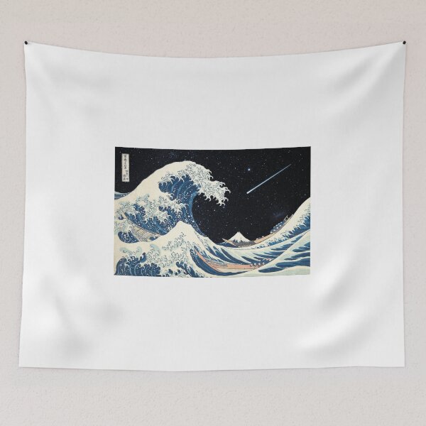 Item preview, The Great Wave off Kanagawa with Falling Star designed and sold by evibes.