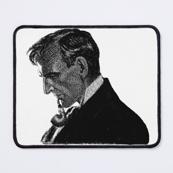 Sherlock Holmes Profile by Frederic Dorr Steele Mouse Pad