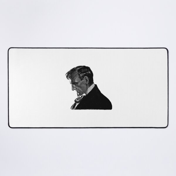 Sherlock Holmes Profile by Frederic Dorr Steele Desk Mat
