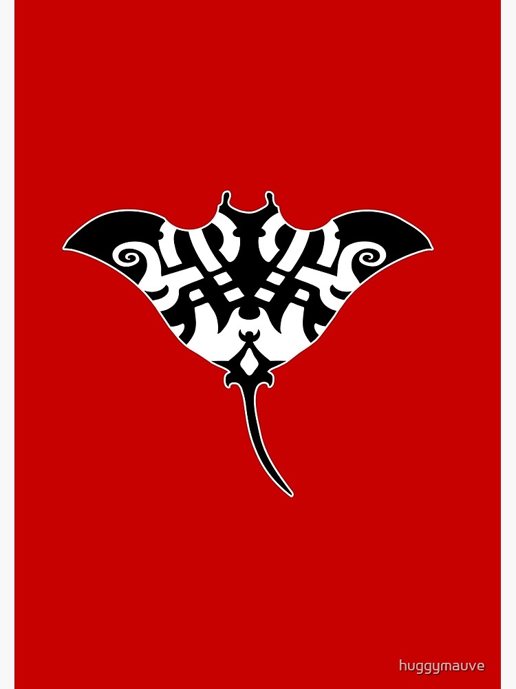 "manta ray stripe tribal tattoo" Spiral Notebook by huggymauve | Redbubble