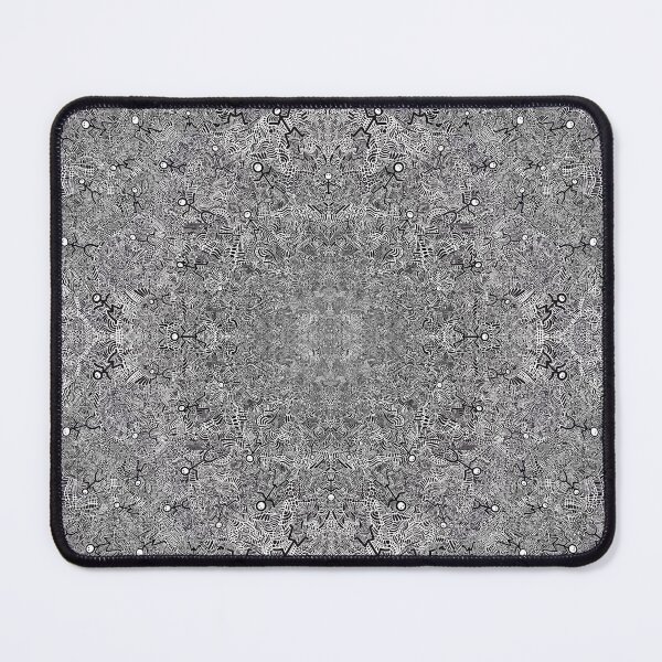 Black And White Abstract Dancing Men Stick Figure Pattern Mouse Pad