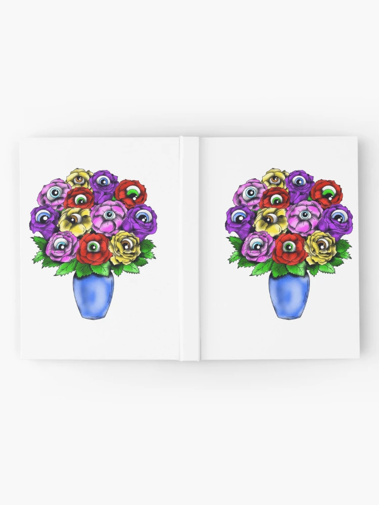 Thumbnail 2 of 3, Journal, Colorful Eyeball Roses designed and sold by missmann.