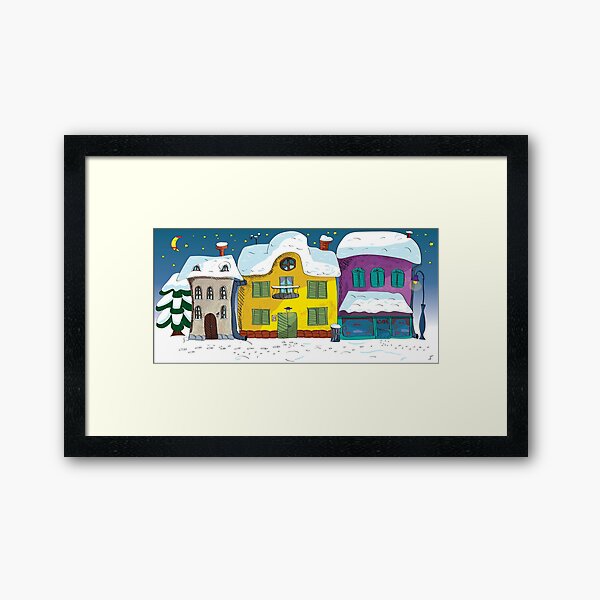 Advent street Framed Art Print