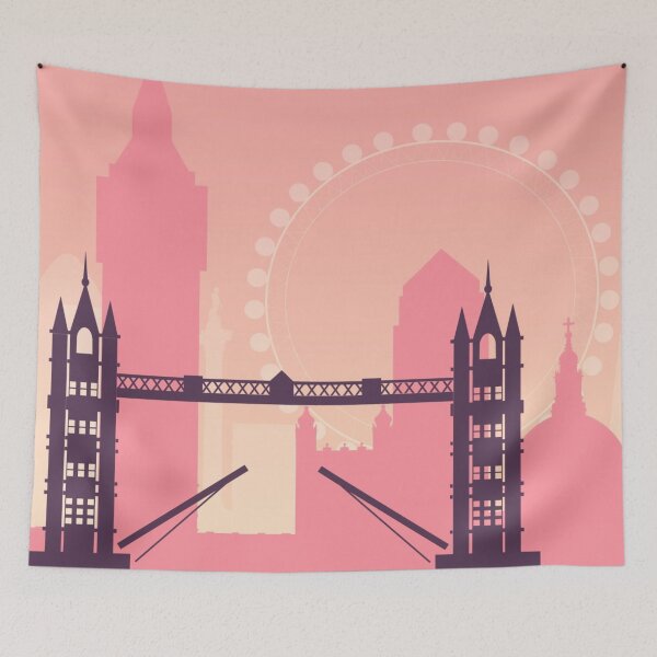 Item preview, Pink Tone London City Landscape designed and sold by JoyforU.