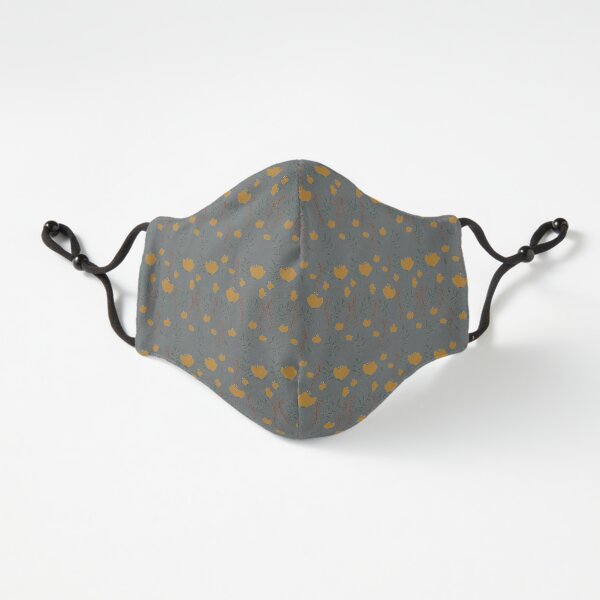 Abstract flower - Dark grey Spun Polyester Square Pillow - Floor Pillows - Fitted Masks Fitted 3-Layer