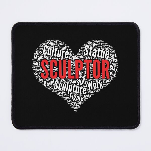 Item preview, Sculptor Artist Heart Shape Word Cloud Design design designed and sold by theodoros20.