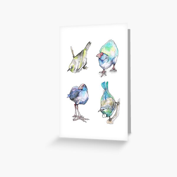 New Zealand Birds Greeting Card