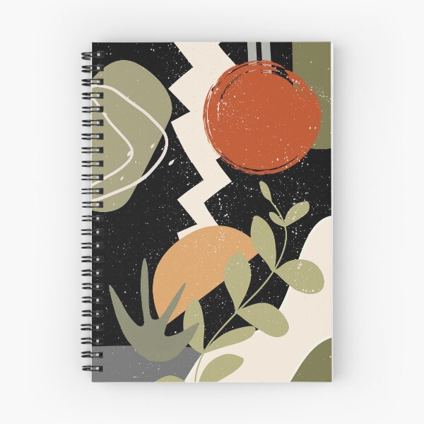 Item preview, Abstract Tropical Nature Minimalist Eucalyptus Twig Branch Watercolor Boho Minimalist geometry Art warm earthy tones pastel colors solid soft gradient shapes orange sun II designed and sold by AbstractTrace.