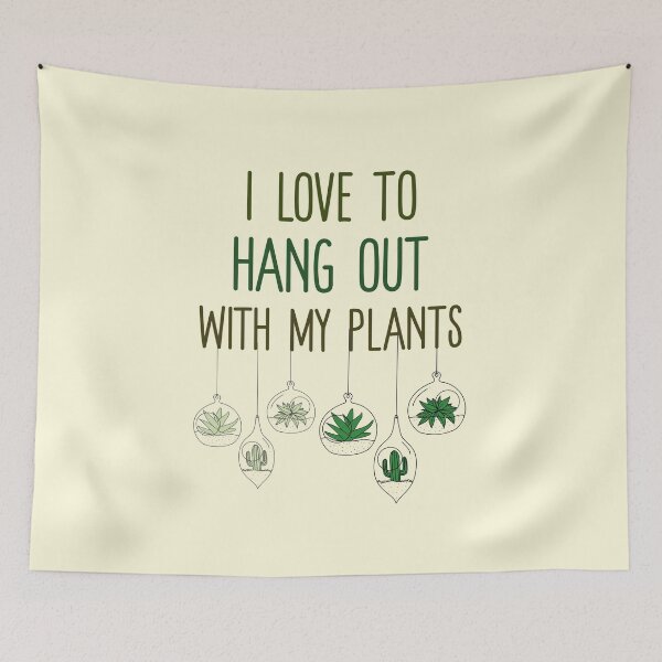Item preview, I Love To Hang Out With My Plants. Hanging Planters Mini Garden designed and sold by Rebel-Design.