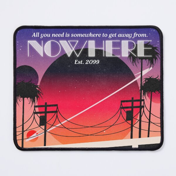 Item preview, Liminal Space Travel Poster "Nowhere" Vintage 80's Neons designed and sold by doomsdayllc.
