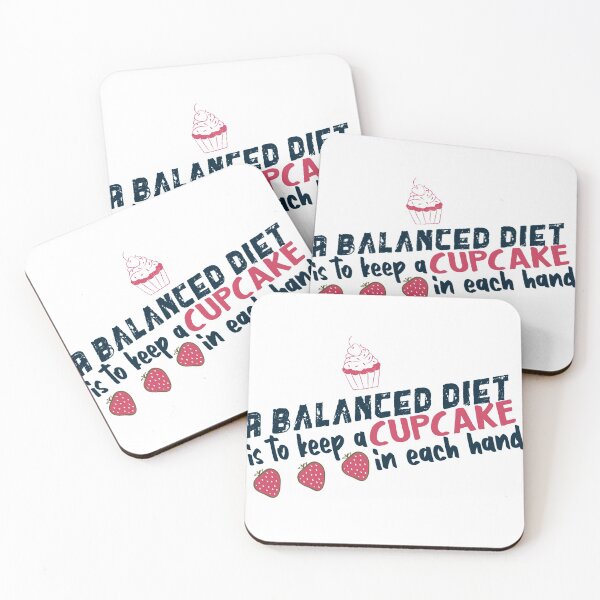 Item preview, A balanced diet is to keep a cupcake in each hand designed and sold by Badrart.