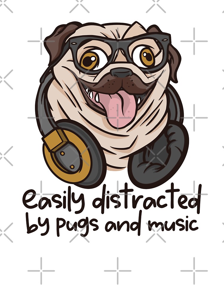 Trippy Pug Dog Wearing Music Equalizer Sunglasses Kids T-Shirt for Sale by  wishtopia